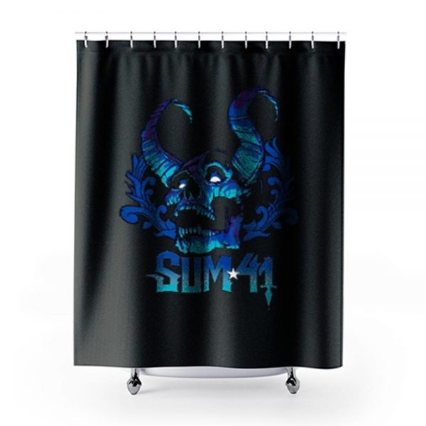 Sum 41 Blue Demon Shower Curtains