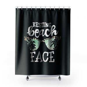 Sun Glasses Resting Beach Face Shower Curtains