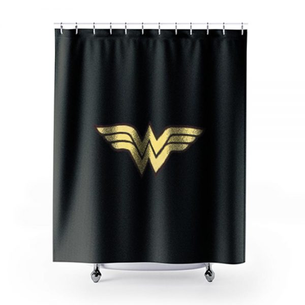 Super Hero Girl Logo Wonder Women Shower Curtains