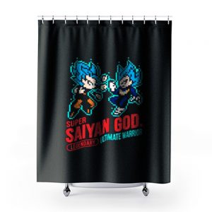 Super Saiyan God Shower Curtains