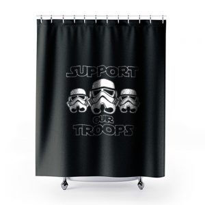Support Our Troops Stormtrooper Star Wars Darth Vader Jedi Movie Shower Curtains