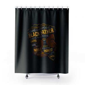 Supportive Loving Black Father Shower Curtains