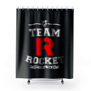 Team Rocket Gotta Steal Em All LADY FIT Pikachu Sun Moon Shower Curtains