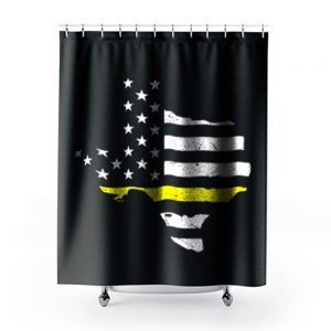 Texas 911 Dispatcher American Flag Shower Curtains