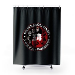 The 5 Five Deadly Venoms Shaolin Squad Retro Cult Kungfu Movie Shower Curtains