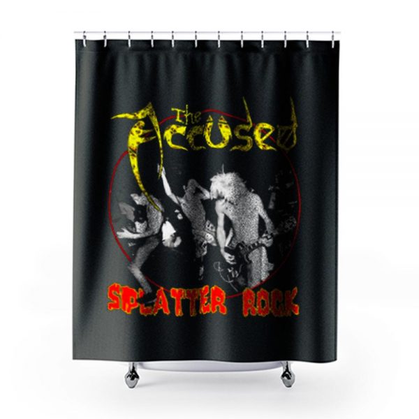 The Accused Splatter Rock Shower Curtains