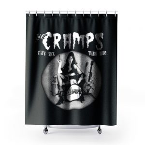 The Cramps Stay Sick Turn Blue Shower Curtains