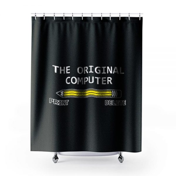 The Original Computer Pencil Shower Curtains