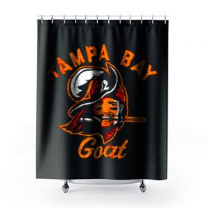 The Tampa Bay Goat Tampa Bay Buccaneers Tom Brady Shower Curtains