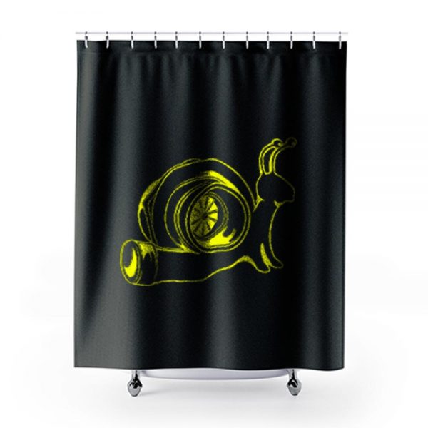 The Turbo Snail Funny Humor Racing Speed Shower Curtains