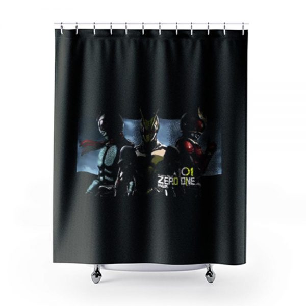 Three Beginning Zero One Kamen Rider Shower Curtains