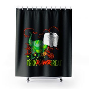 Trick Rawr Treat Halloween Shower Curtains