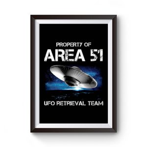 U F O Glow in the Dark Area 51 Spaceship Premium Matte Poster