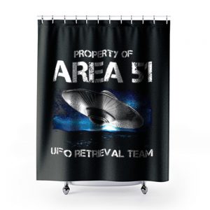 UFO Glow in the Dark Area 51 Spaceship Shower Curtains