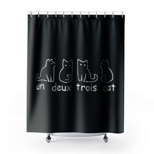 Un Deux Trois Cat Shower Curtains
