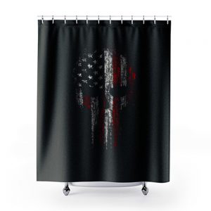 Usa American Military Skull Shower Curtains