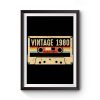 Vintage 1980 Made in 1980 40th birthday Gift Retro Cassette Premium Matte Poster