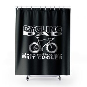 cycling dad grandad Shower Curtains