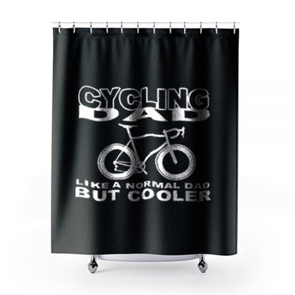 cycling dad grandad Shower Curtains