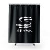 senna f1 racing Shower Curtains