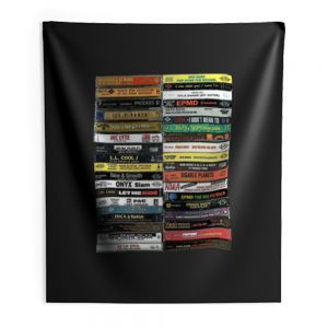 90s Hip Hop Cassette Tape Indoor Wall Tapestry