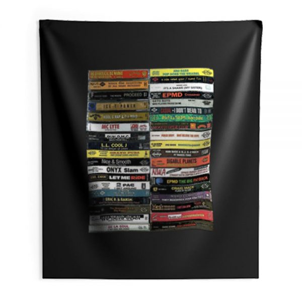 90s Hip Hop Cassette Tape Indoor Wall Tapestry