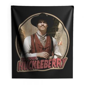 90s Western Classic Tombstone Doc Holliday Im Your Huckleberry Indoor Wall Tapestry