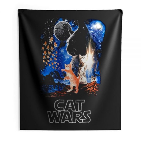 Adult Humor Cat Wars Parody Star Wars Indoor Wall Tapestry