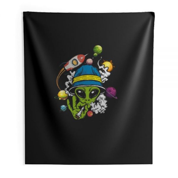 Alien Smooking Indoor Wall Tapestry