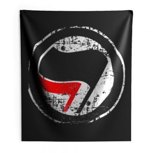 Antifa Red and Black Flag Antifascist Action Indoor Wall Tapestry