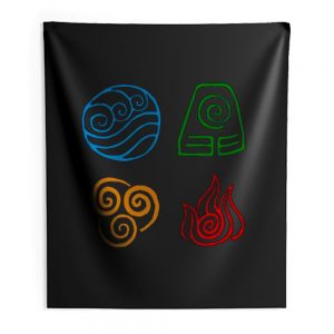 Avatar the last airbender Legend of korra tribe elements print Indoor Wall Tapestry