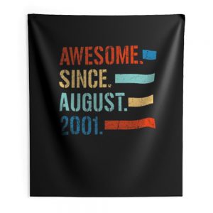 Awesome Since August 2001 Indoor Wall Tapestry