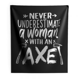 Axe Throwing Lumberjack Indoor Wall Tapestry