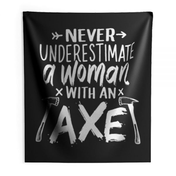 Axe Throwing Lumberjack Indoor Wall Tapestry