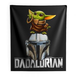 Baby Yoda Dadalorian Funny Star Wars Indoor Wall Tapestry