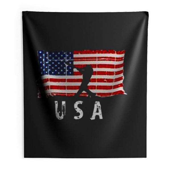 Baseball Usa Indoor Wall Tapestry