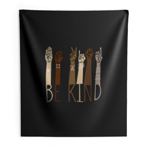 Be Kind Hand Art Indoor Wall Tapestry