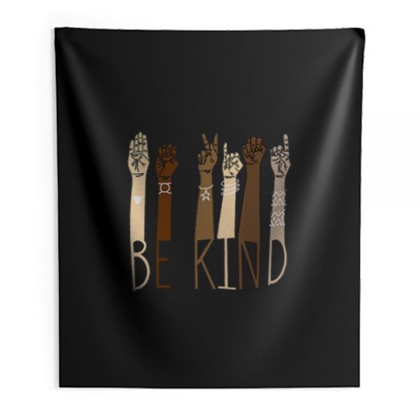 Be Kind Hand Art Indoor Wall Tapestry