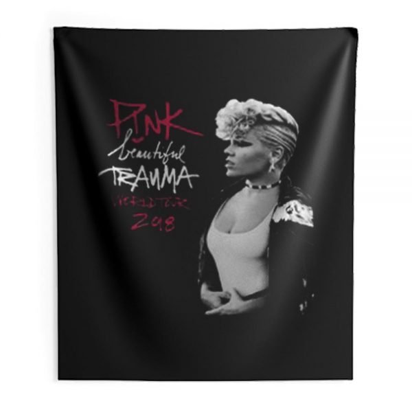 Beautiful Trauma Pink Music Indoor Wall Tapestry