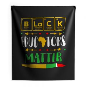 Black Educator Magic Black History Month Teacher Matter Periodic Table Of Elements Indoor Wall Tapestry