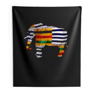 Black Pride Melanin Elephant Indoor Wall Tapestry