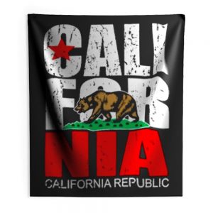 California Republic state Bear Flag Vintage Indoor Wall Tapestry