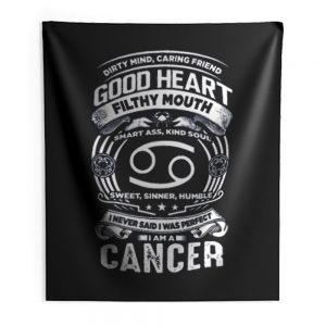 Cancer Good Heart Filthy Mount Indoor Wall Tapestry