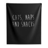 Cats Naps And Snacks Indoor Wall Tapestry