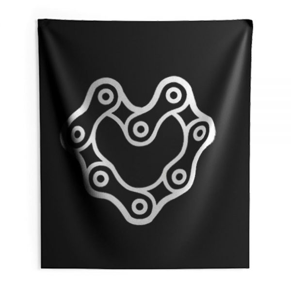 Chain Heart Motorcycle Indoor Wall Tapestry