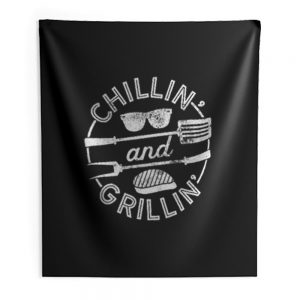 Chillin And Grillin Indoor Wall Tapestry