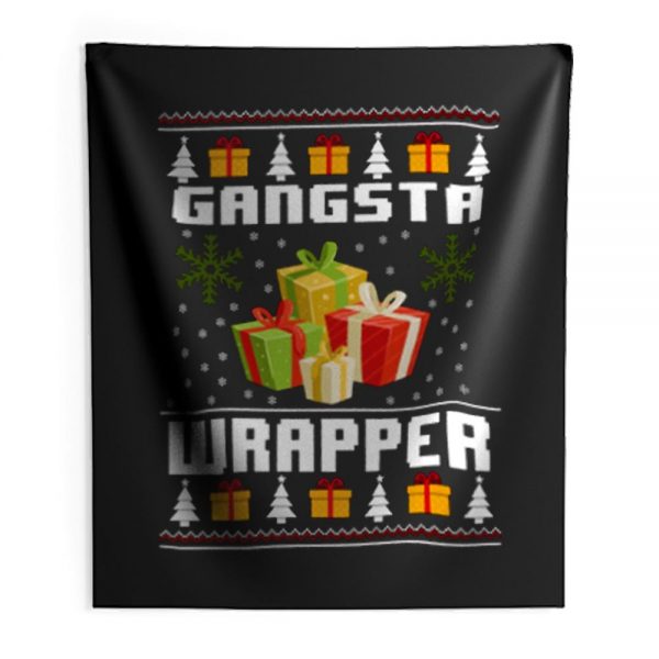 Christmas Gangsta Wrapper Indoor Wall Tapestry
