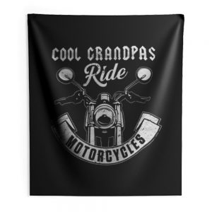 Cool Grandpa Ride Motorcycles Indoor Wall Tapestry