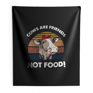 Cows Are Friends Not Food Indoor Wall Tapestry