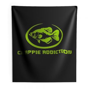 Crappie Addiction Funny Fishing Indoor Wall Tapestry